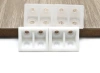 Medium-sized plastic corner code cabinet connectors, L-shaped right-angle corner code without cover, nylon clamping plate corner code details Picture